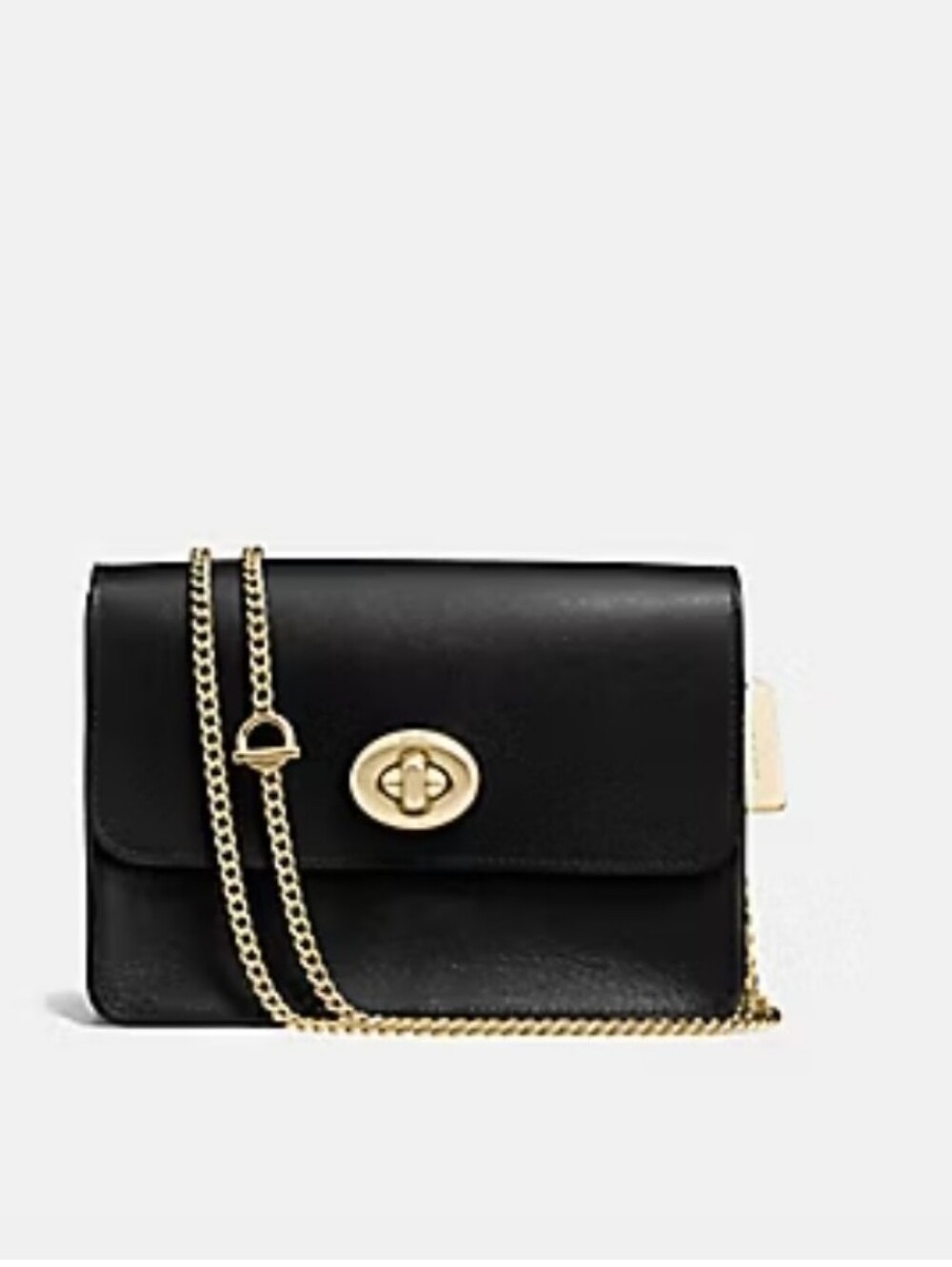 Coach F57714 Black Refined Calfskin Leather BOWERY Chain Crossbody NWT